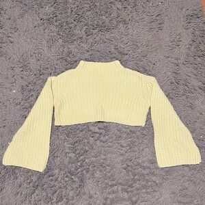 Knit Bell Sleeve Crop